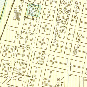 Vintage Map of Memphis, Tennessee 1895
