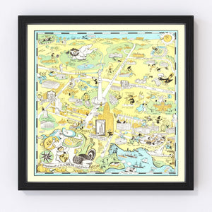 Vintage Map of Baltimore, Maryland 1935