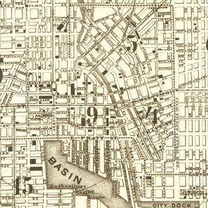 Vintage Map of Baltimore, Maryland 1873