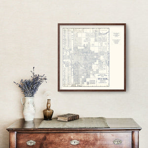 Vintage Map of Tucson, Arizona 1920