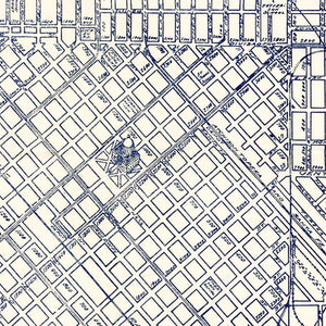 Vintage Map of Fresno, California 1925