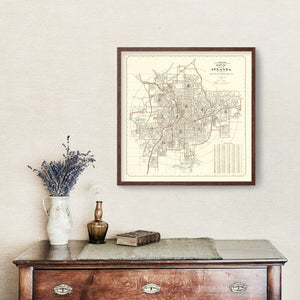 Vintage Map of Atlanta, Georgia 1912