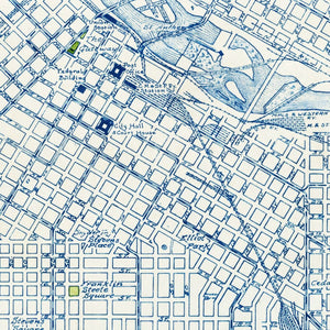 Vintage Map of Minneapolis, Minnesota 1922