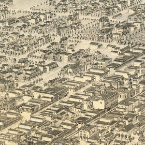 Vintage Map of Sacramento, California 1870
