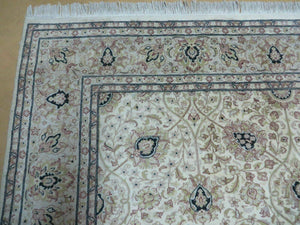6' X 9' Vintage Fine Handmade Pakistan Oriental Floral Wool Rug Carpet Nice