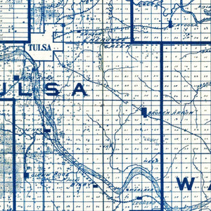 Vintage Map of Tulsa, Oklahoma 1913