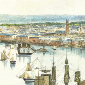 Vintage Map of New Orleans, Louisiana 1852