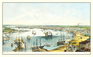 Vintage Map of New Orleans, Louisiana 1852