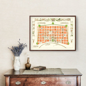 Vintage Map of New Orleans, Louisiana 1929