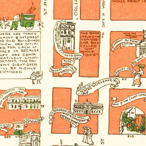 Vintage Map of New Orleans, Louisiana 1929