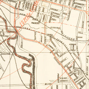 Vintage Map of Cleveland, Ohio 1882