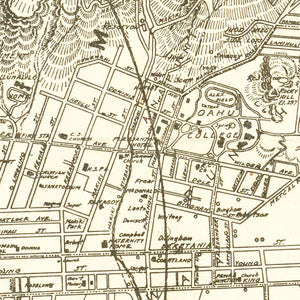 Vintage Map of Honolulu, Hawaii 1922