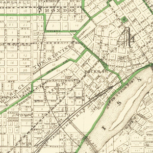 Vintage Map of St. Paul, Minnesota 1896