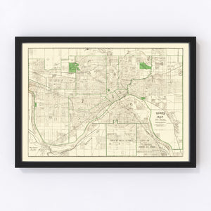 Vintage Map of St. Paul, Minnesota 1896