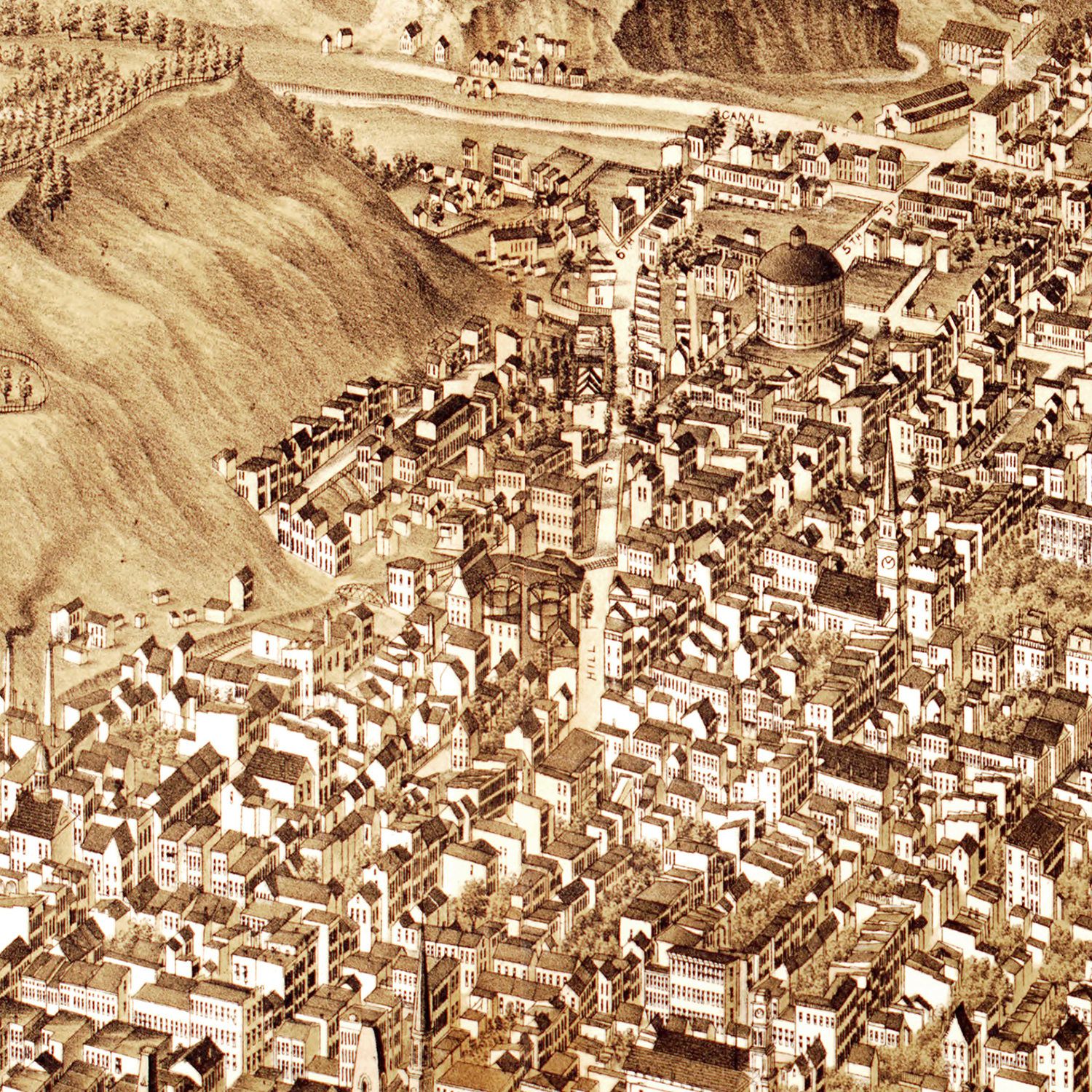 Vintage Map of Troy, New York 1881