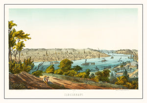 Vintage Map of Cincinnati, Ohio 1867