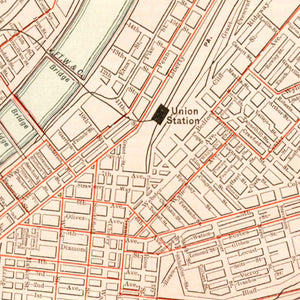 Vintage Map of Pittsburgh, Pennsylvania 1912