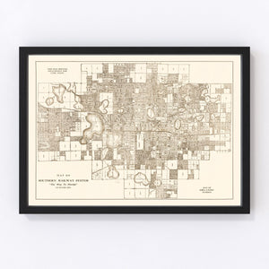 Vintage Map of Orlando, Florida 1923