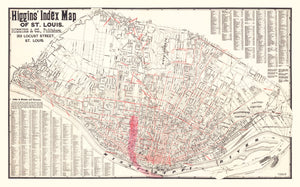 Vintage Map of St. Louis, Missouri 1894