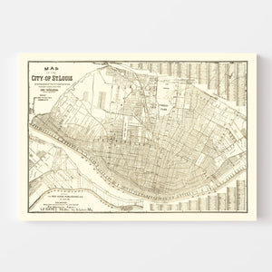 Vintage Map of St. Louis, Missouri 1901
