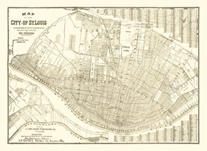 Vintage Map of St. Louis, Missouri 1901