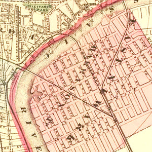 Vintage Map of Newark, New Jersey 1872