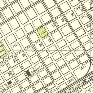 Vintage Map of Birmingham, Alabama 1895