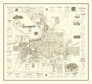 Vintage Map of Montgomery, Alabama 1899