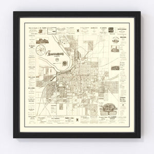Vintage Map of Montgomery, Alabama 1899