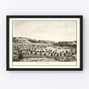 Vintage Map of Camp Apache, Arizona 1876