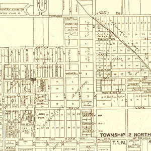 Vintage Map of Phoenix, Arizona 1935