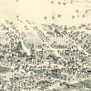Vintage Map of Santa Rosa, California 1885