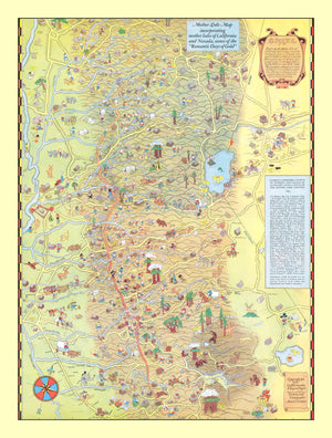 Vintage Tahoe & Gold Country Map 1931