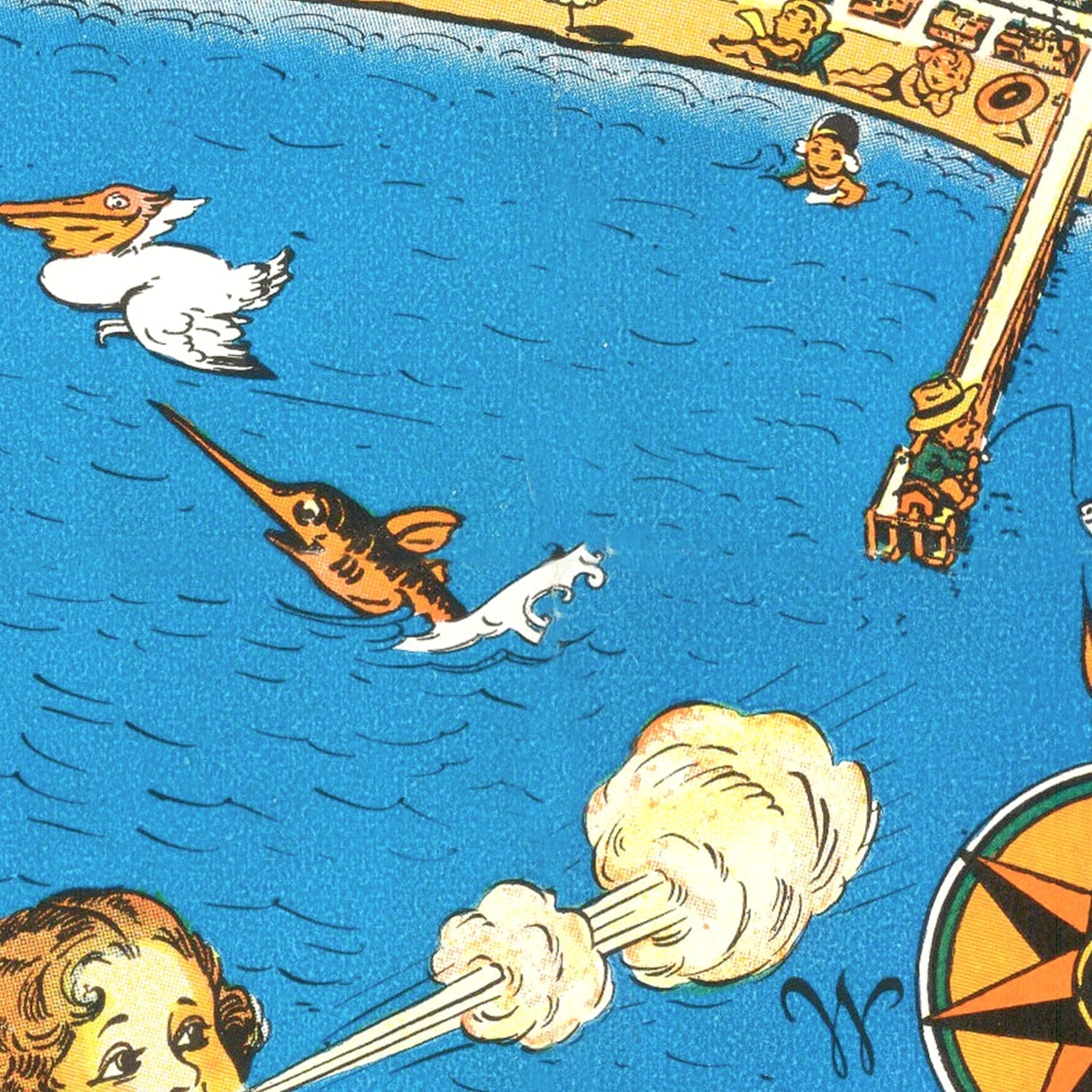 Vintage Newport Harbor Map 1939