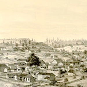 Vintage Map of Jackson, California 1857