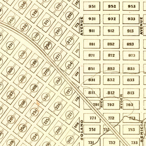 Vintage Map of Vallejo, California 1868