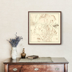 Vintage Map of Piedmont Park, California 1877