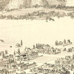 Vintage Map of Gilroy, California 1885