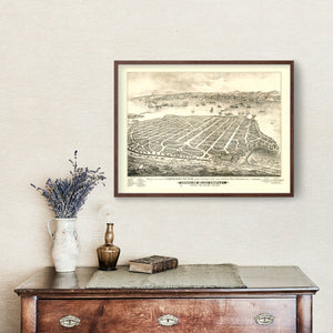 Vintage Map of Coronado Beach, California 1887