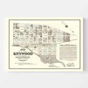 Vintage Map of Kenwood, California 1887
