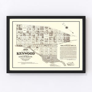 Vintage Map of Kenwood, California 1887