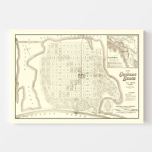 Vintage Map of Coronado Beach, California 1887