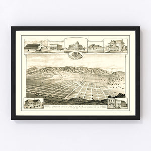 Vintage Map of Alosta, California 1888