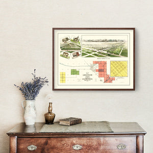 Vintage Map of Madera, California 1889