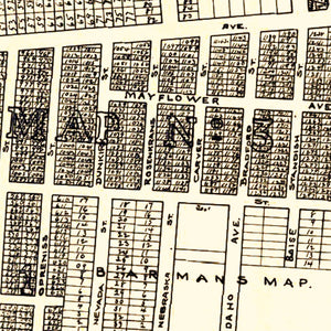 Vintage Map of Bernal Heights, California 1889
