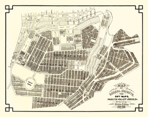 Vintage Map of Bernal Heights, California 1889
