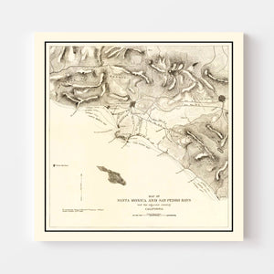Vintage Map of Santa Monica, California 1892