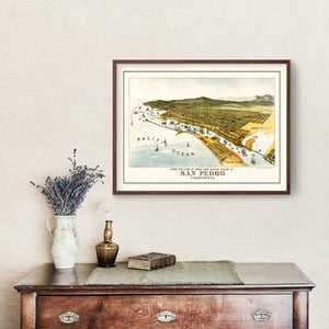 Vintage Map of San Pedro, California 1897