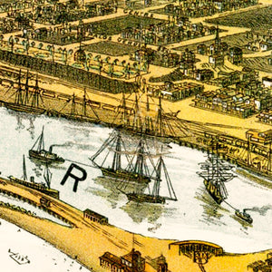Vintage Map of San Pedro, California 1897