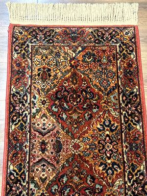 Karastan Rug 2x4 Multicolor Panel Kirman #717, Original 700 Series, Wool Pile Vintage Discontinued